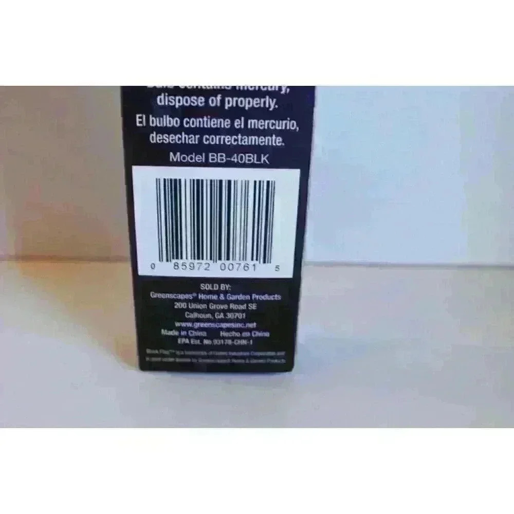 Black Flag Bug Zapper BB-40BLK 40W Replacement Bulb - Black‎ New in Box - Picture 6 of 11